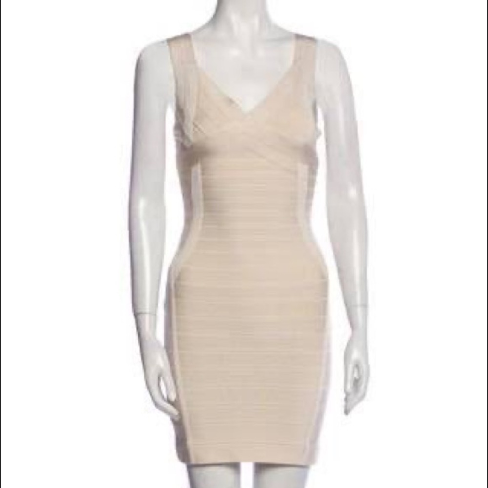 Herve Léger V-neck mini dress